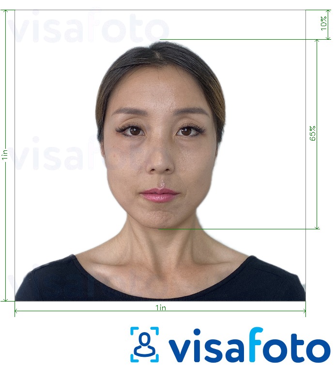 Образец фотографии для Таиланд лицензия 1x1 фото с точными размерами